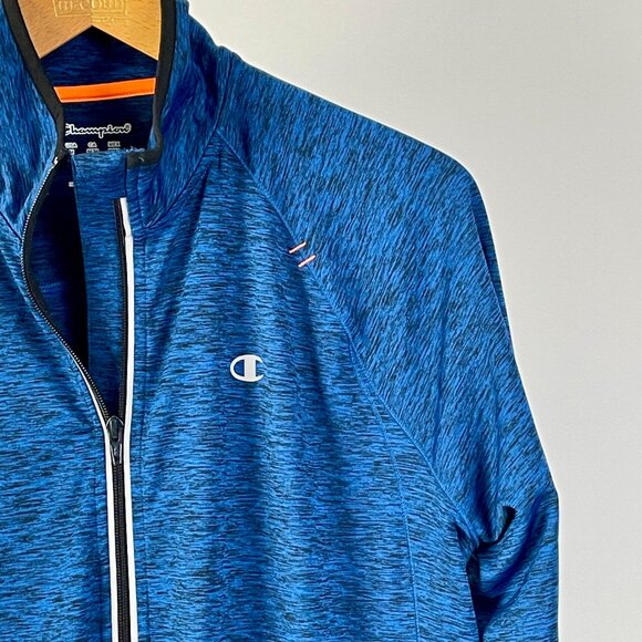 NEW Champion Full Zip Warm Up Athletic Jacket, Royal Blue/Black, Size M - Picture 3 of 8